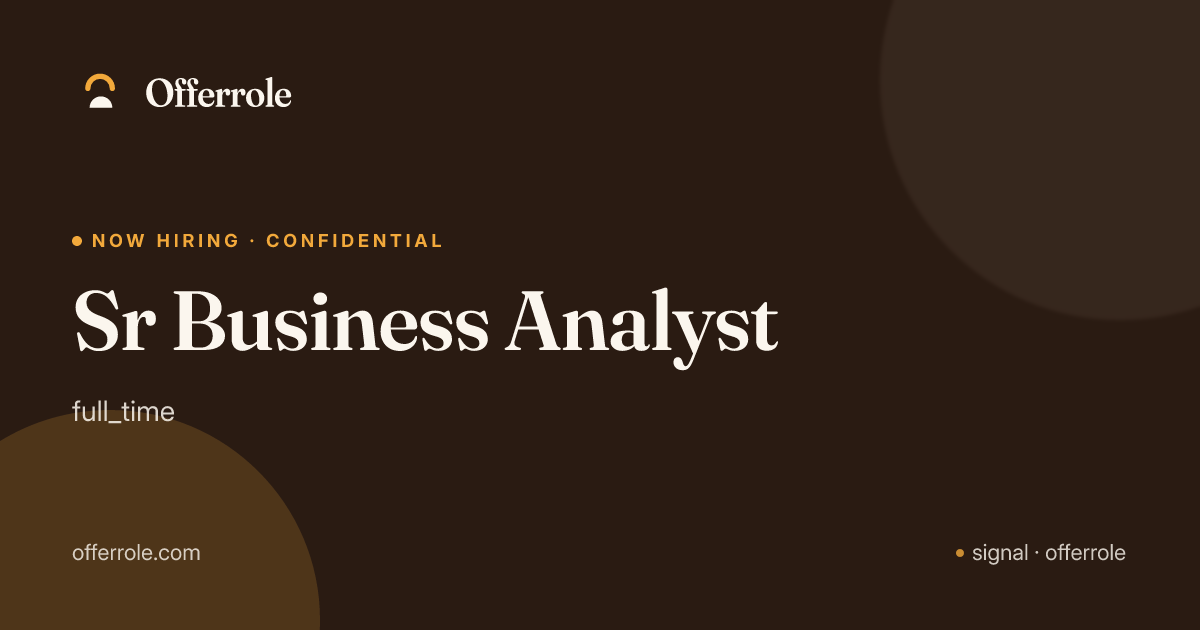 Sr Business Analyst — Integral Creative Solutions (Remote) · SourceHire